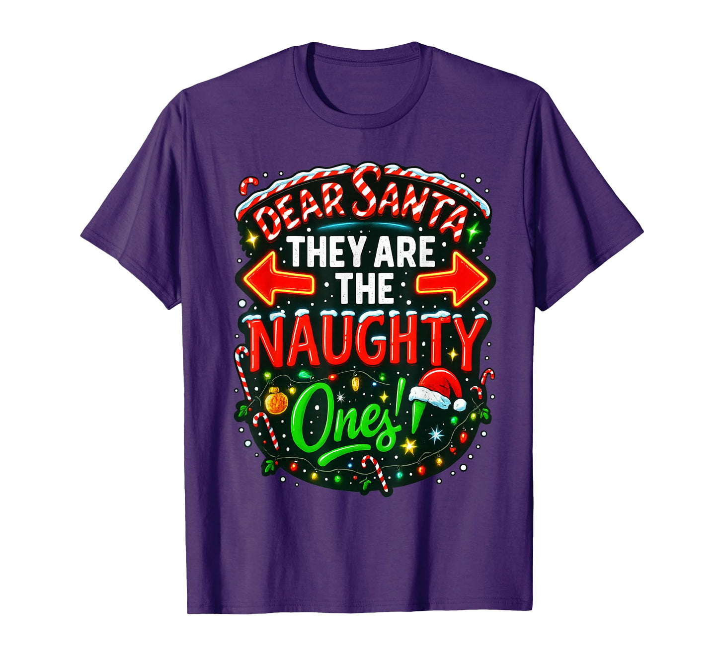 On The Naughty List and I Regret Nothing Dabbing Santa T-Shirt