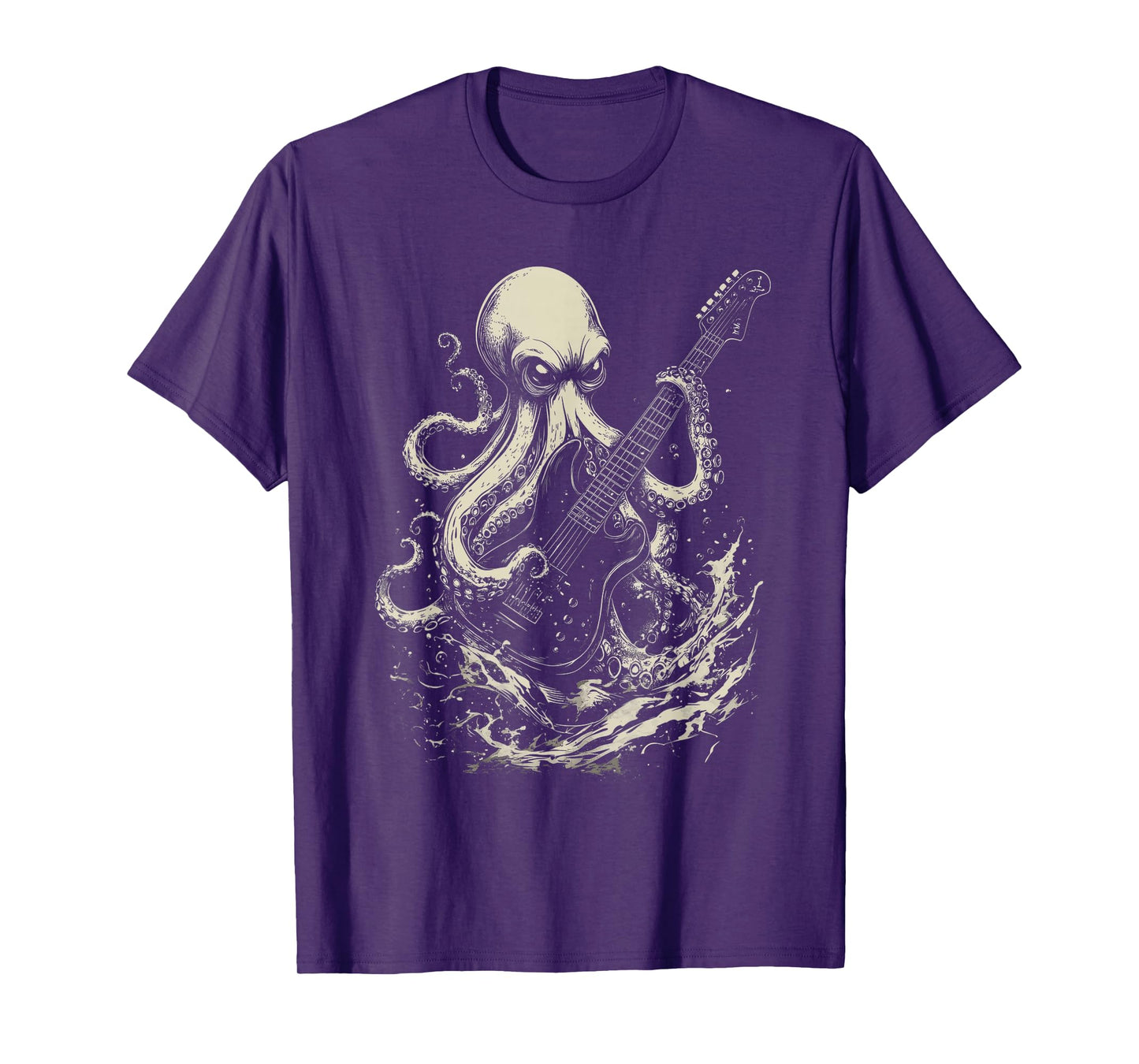 Guitar Player Octopus Heavy Metal Head Funny Guitarist T-Shirt