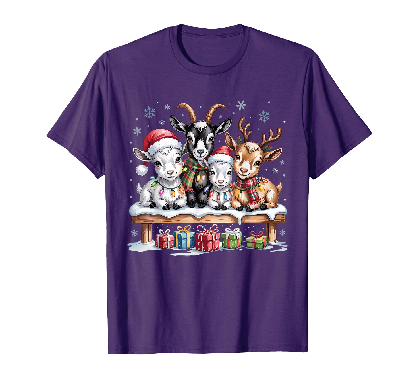 Goat Christmas Cute Farm Animal Funny Holiday Pajamas T-Shirt
