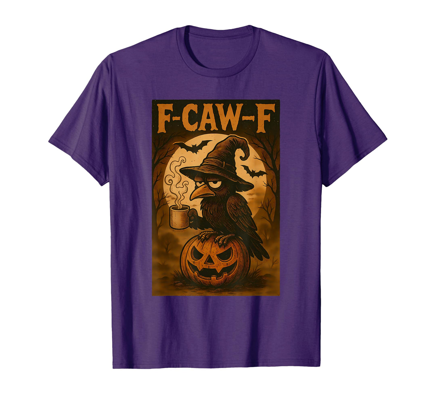 FcawF Crow Grumpy Raven Witch Funny Halloween Lazy Costume T-Shirt