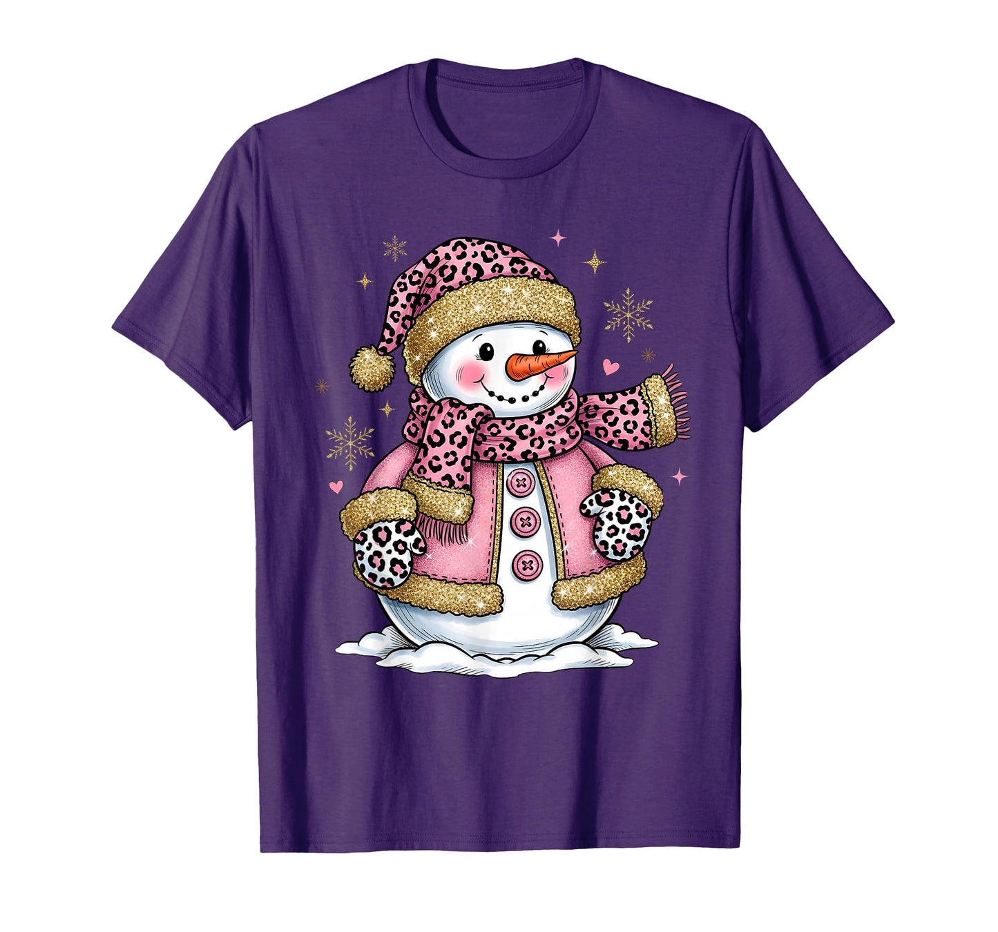 Snowman Merry Christmas Snowflake Family Pajamas Holiday T-Shirt