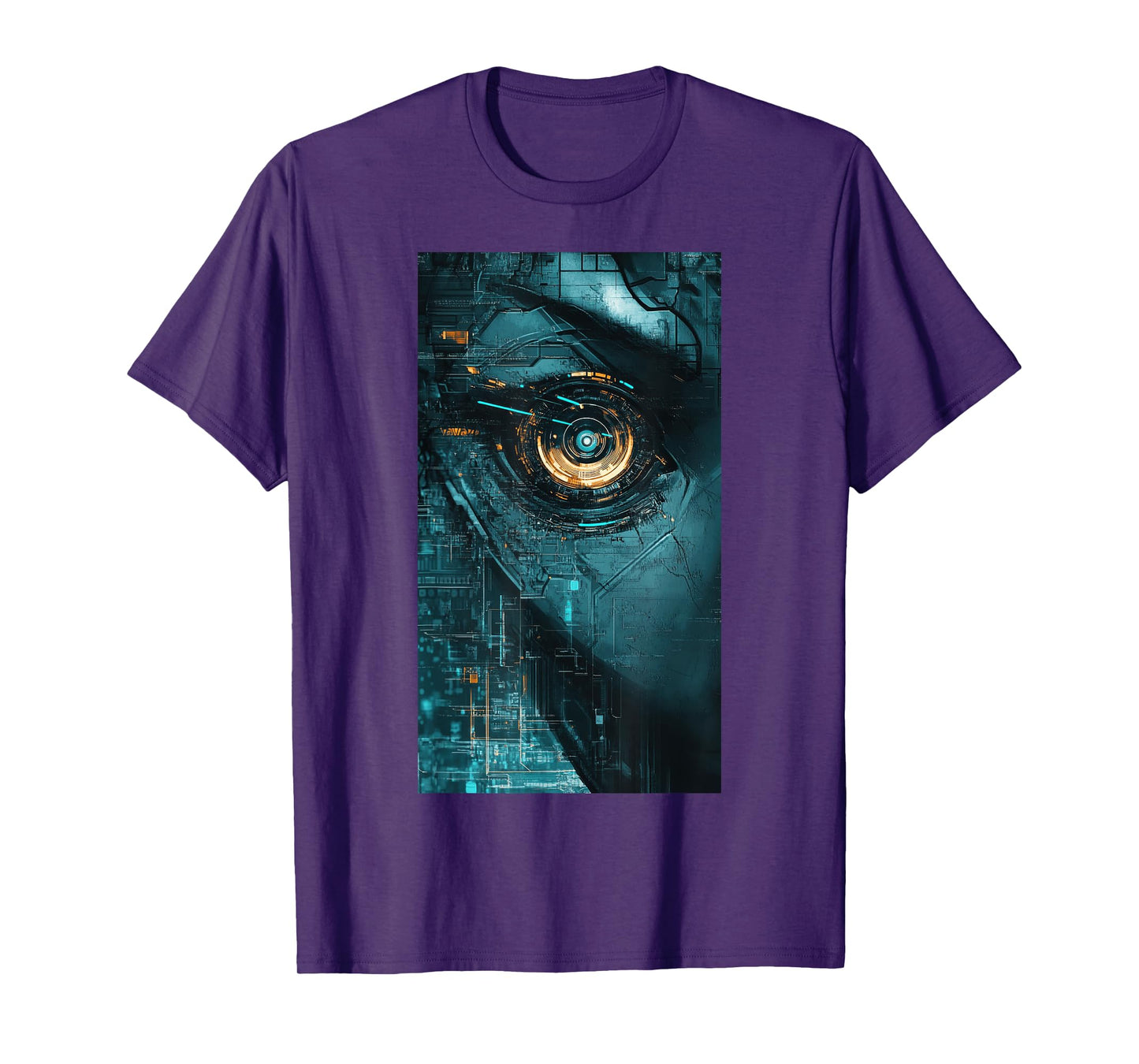 Futuristic Scifi Robotic Eyes Cyberpunk Robotics T-Shirt