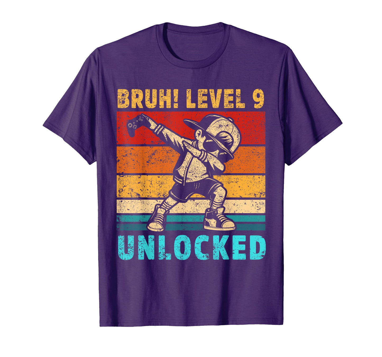 9 Year Old Birthday Dabbing Boy Bruh 9th level unlocked T-Shirt
