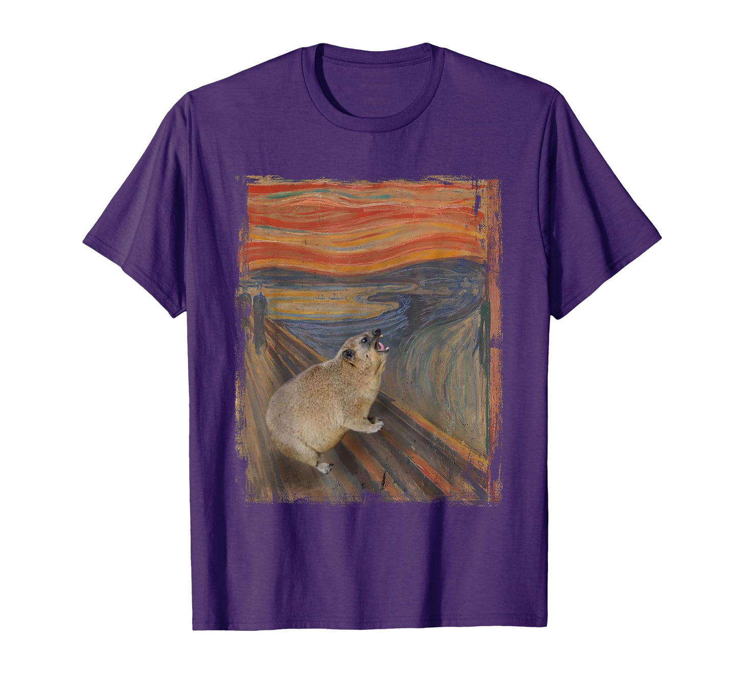 Hyrax Scream Meme Vintage Awawa Hyrax Lover T-Shirt