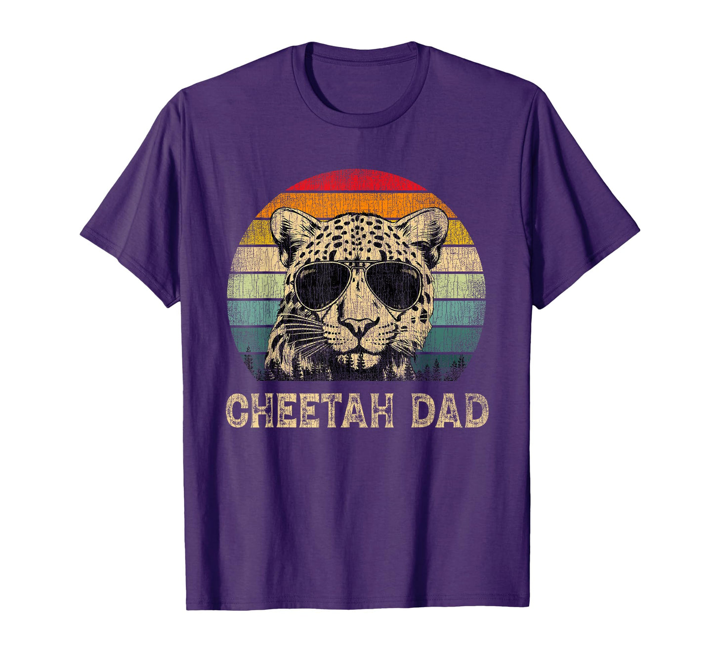 Vintage Cheetah Dad Cheetah Lovers Daddy Father's Day T-Shirt