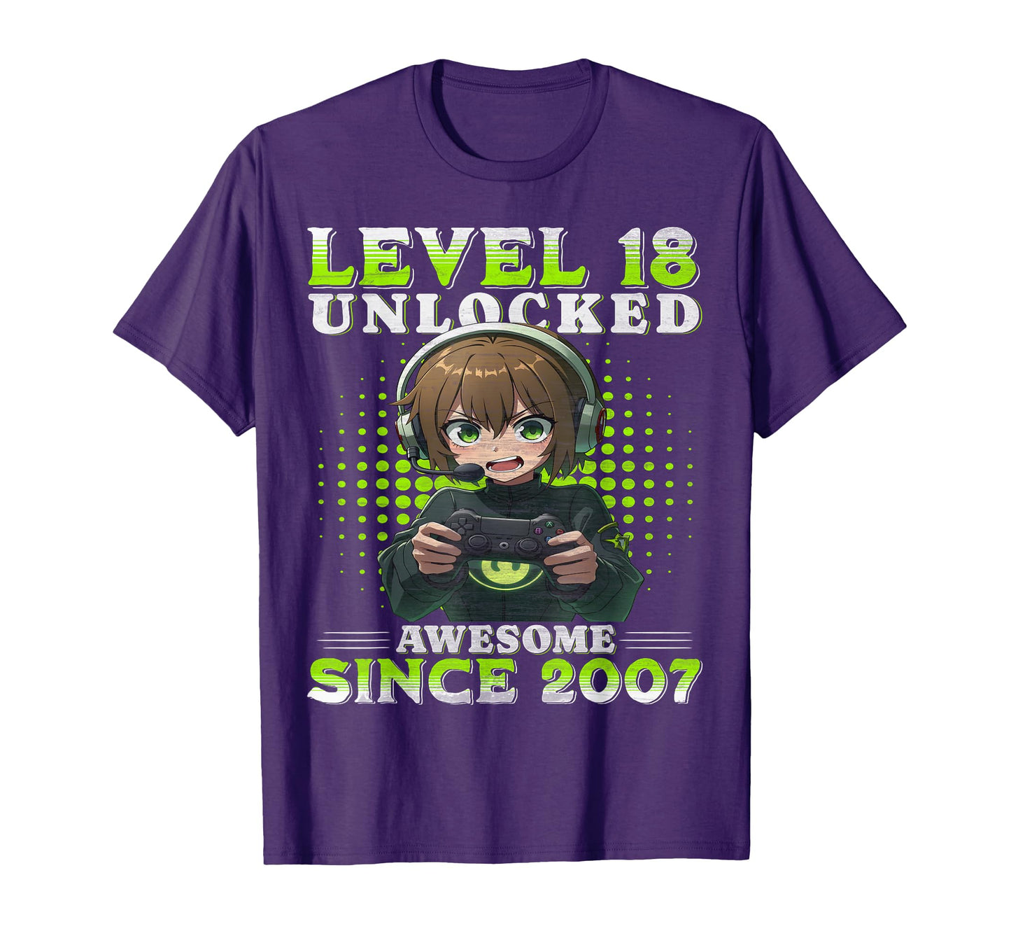 Level 18 Unlocked 18th Birthday Game Anime 18 Year Old Gifts T-Shirt