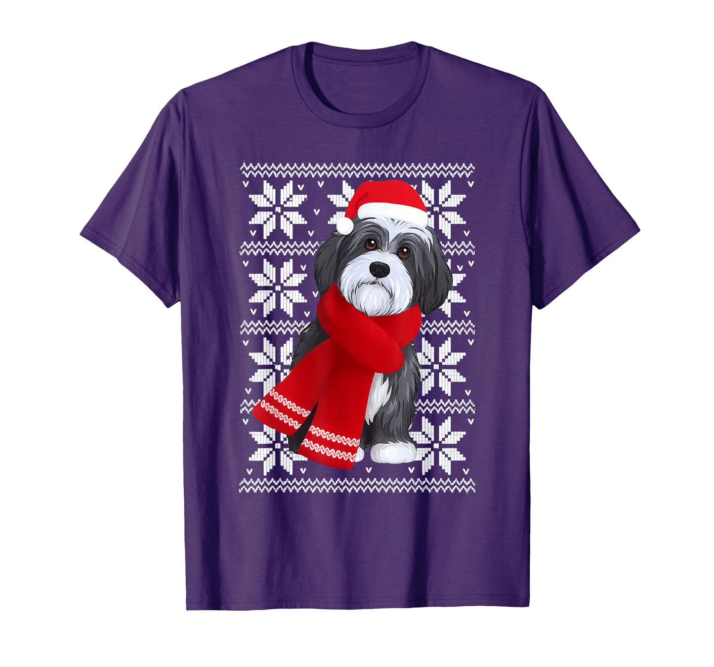 Havanese Dog Ugly Christmas Holiday Dog Lover T-Shirt