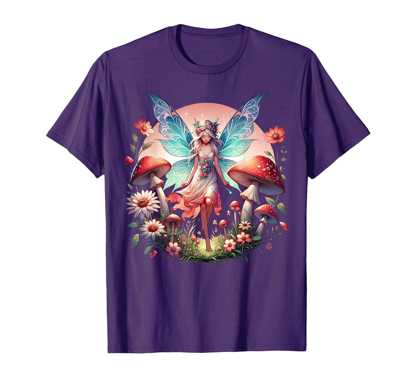 Enchanted Forest Fairy Fantasy Mystical Butterfly & Floral T-Shirt