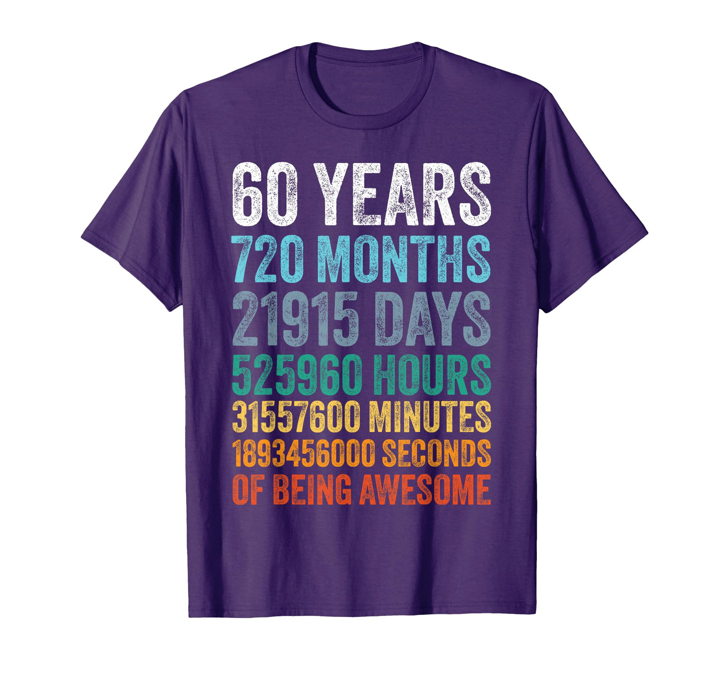 60th Birthday Decoration Men 60yr 60 Year Old Birthday T-Shirt