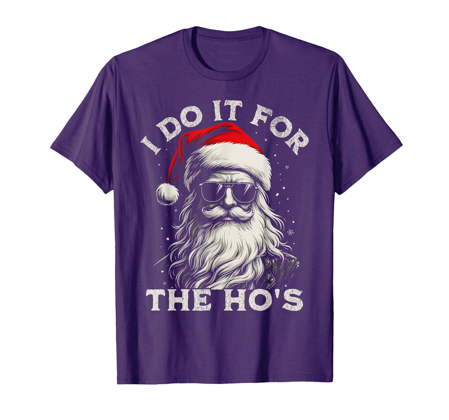I Do It for The Ho's Funny Cool Santa Christmas Men Boys T-Shirt
