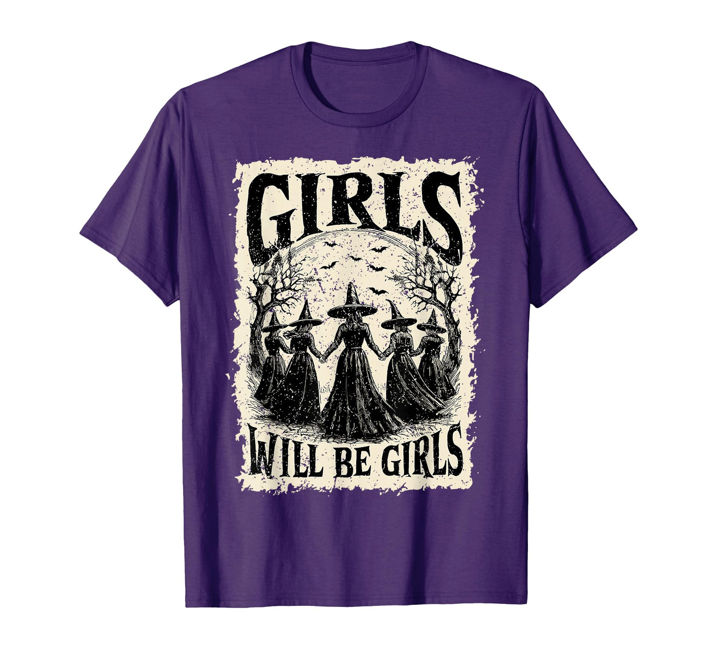 Halloween Spooky Witch Girl Will Be Girls Feminist Women T-Shirt