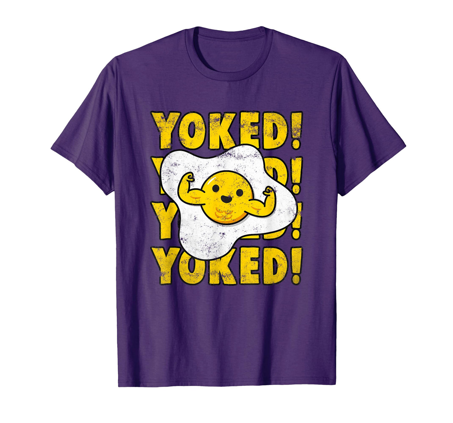 Yoked Bodybuilding Egg Yolk Bulking Men Funny Gym T-Shirt