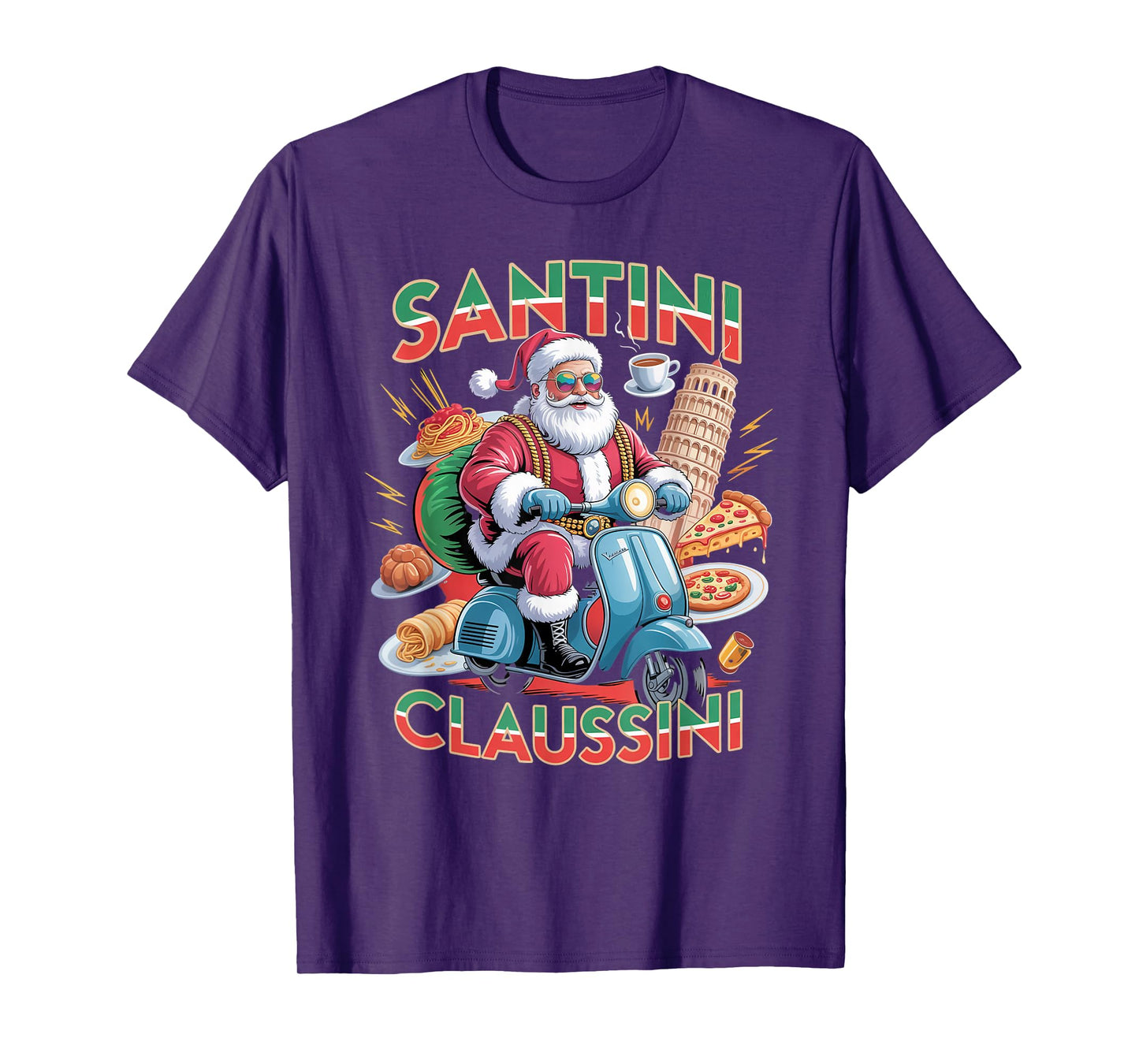 Italian Brainrot Christmas Santini Claussini Funny Santa T-Shirt