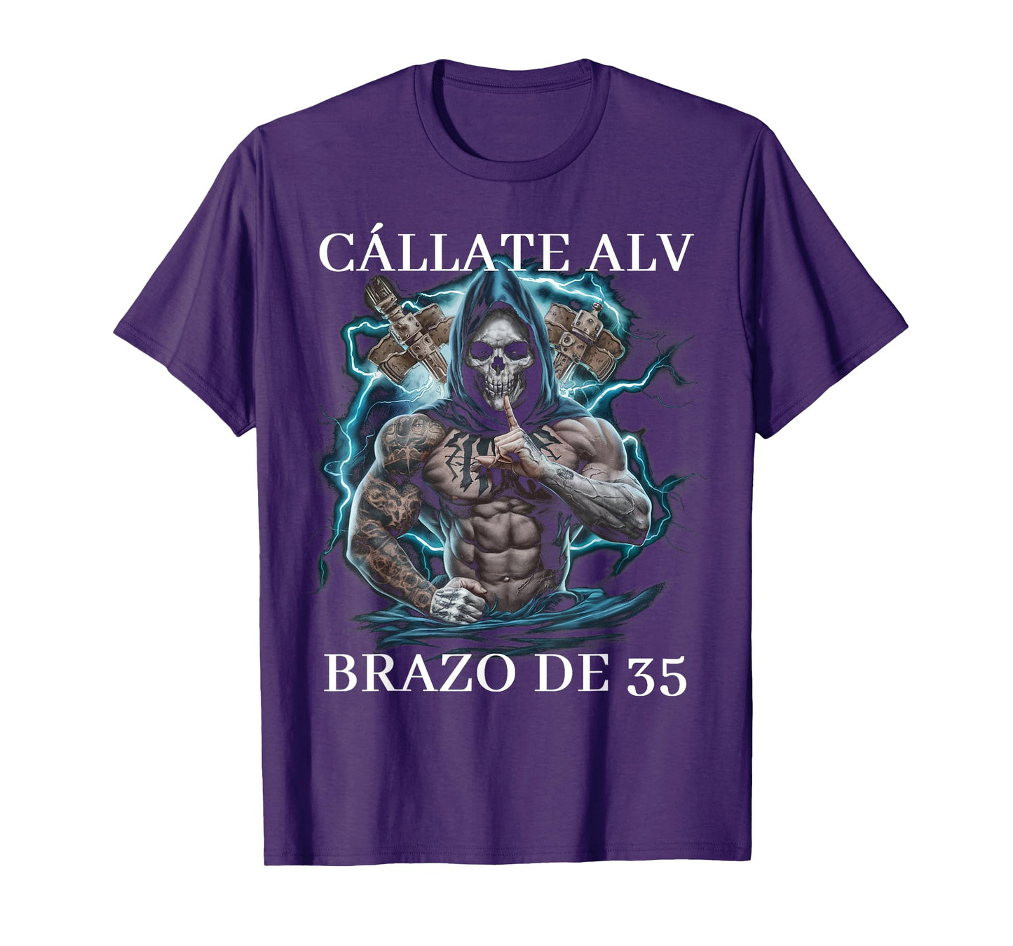 Callate ALV brazo de 35: Calacas chidas gym T-Shirt