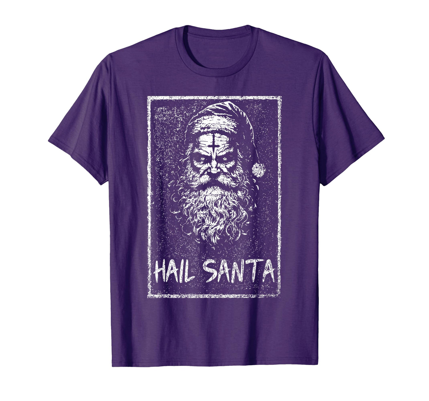 Hail Santa Heavy Pagan Solstice Gothic Death Metal Christmas T-Shirt