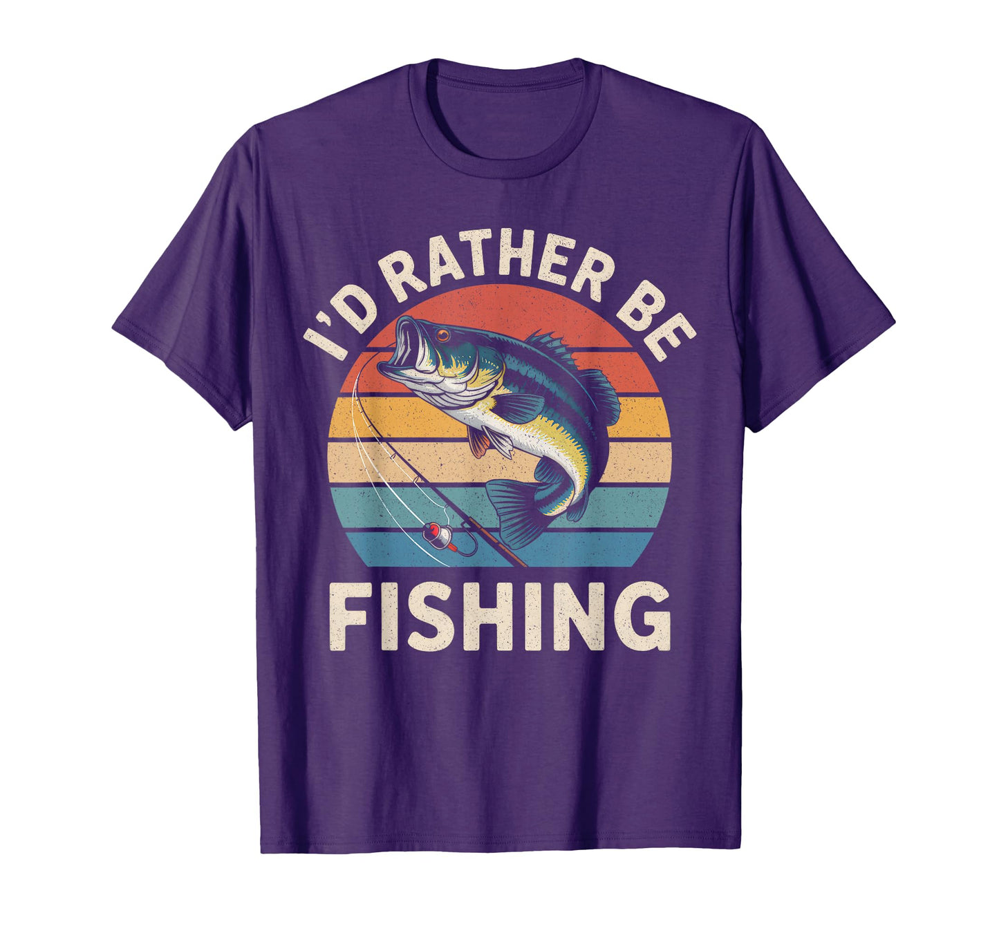 I'd Rather Be Fishing Funny Fishing Shirt For Dad Fishermen T-Shirt