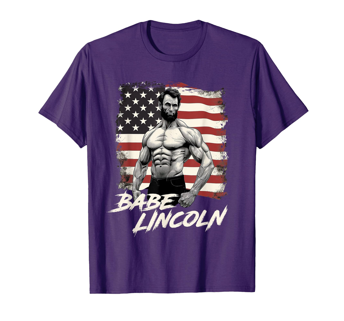Funny Abraham Lincoln Shirt Retro USA July 4th Babe Lincoln T-Shirt