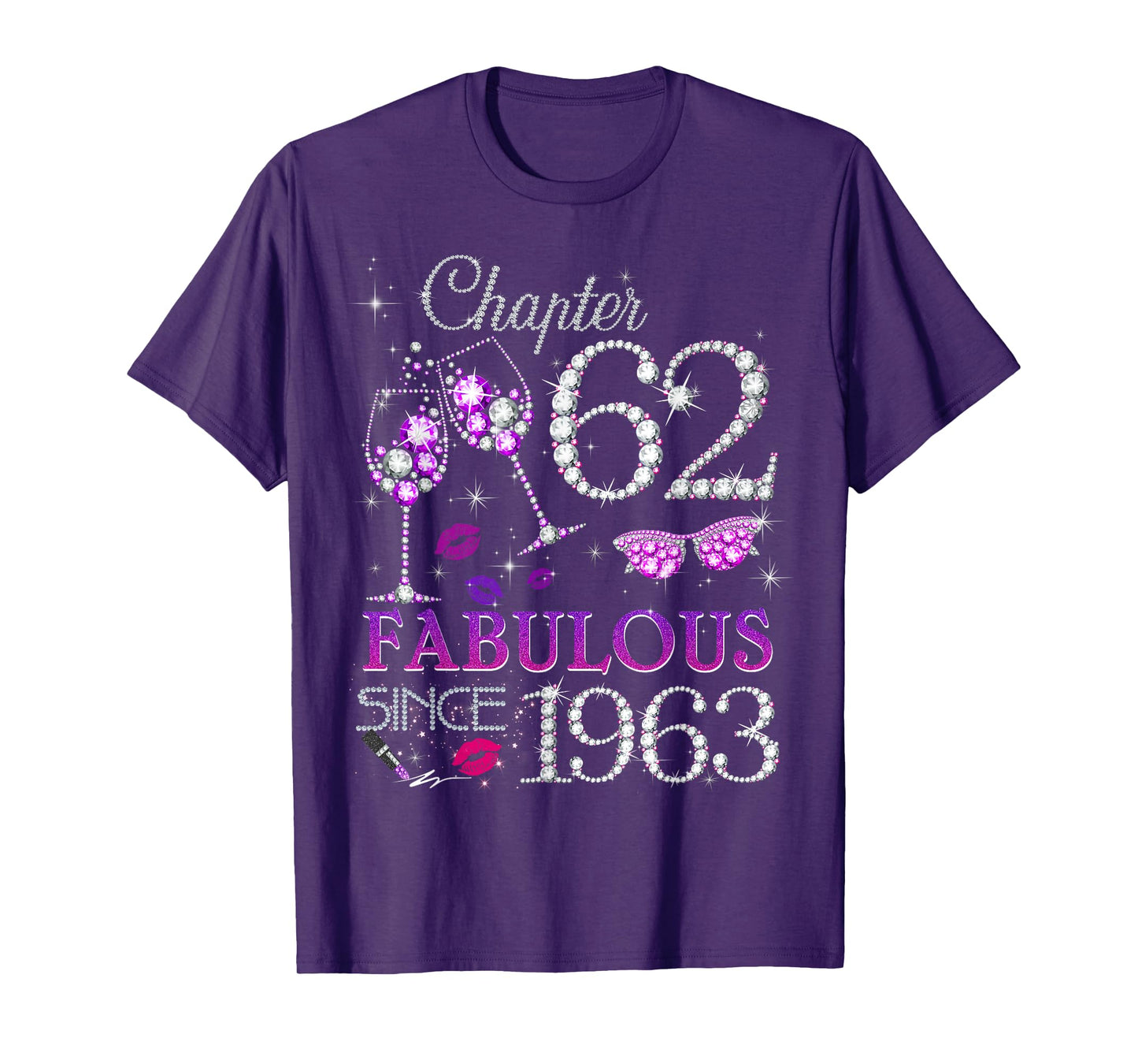 Womens Chapter 62 Fabulous Since 1963 62nd Birthday Queen T-Shirt