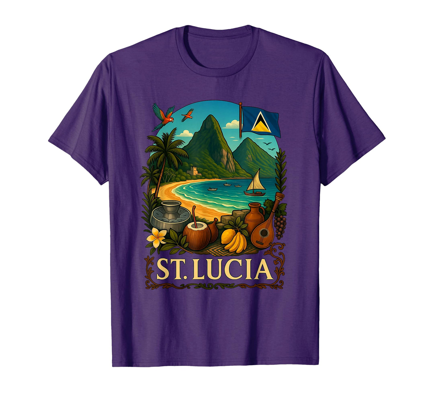 St. Lucia Caribbean Island Souvenir St. Lucia Vacation T-Shirt