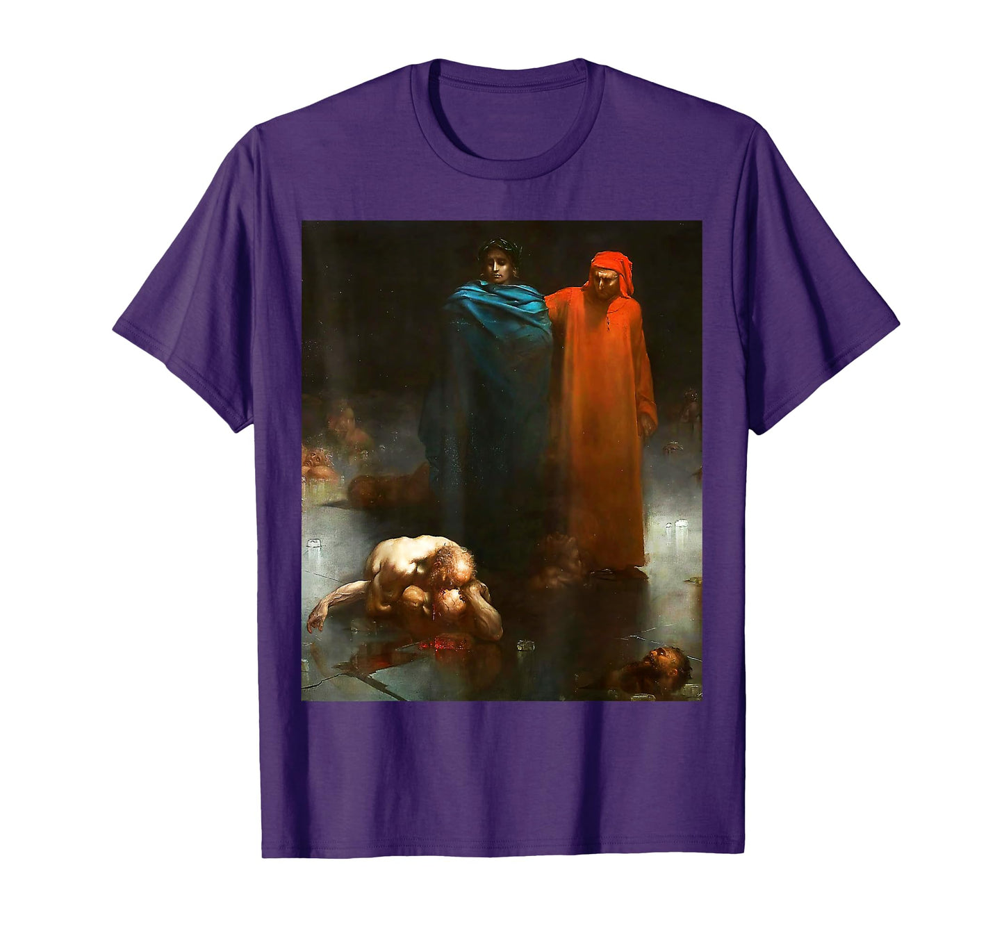 Urban Empyre Dante and Virgil in the Ninth Circle of Hell Gustave Dore T-Shirt
