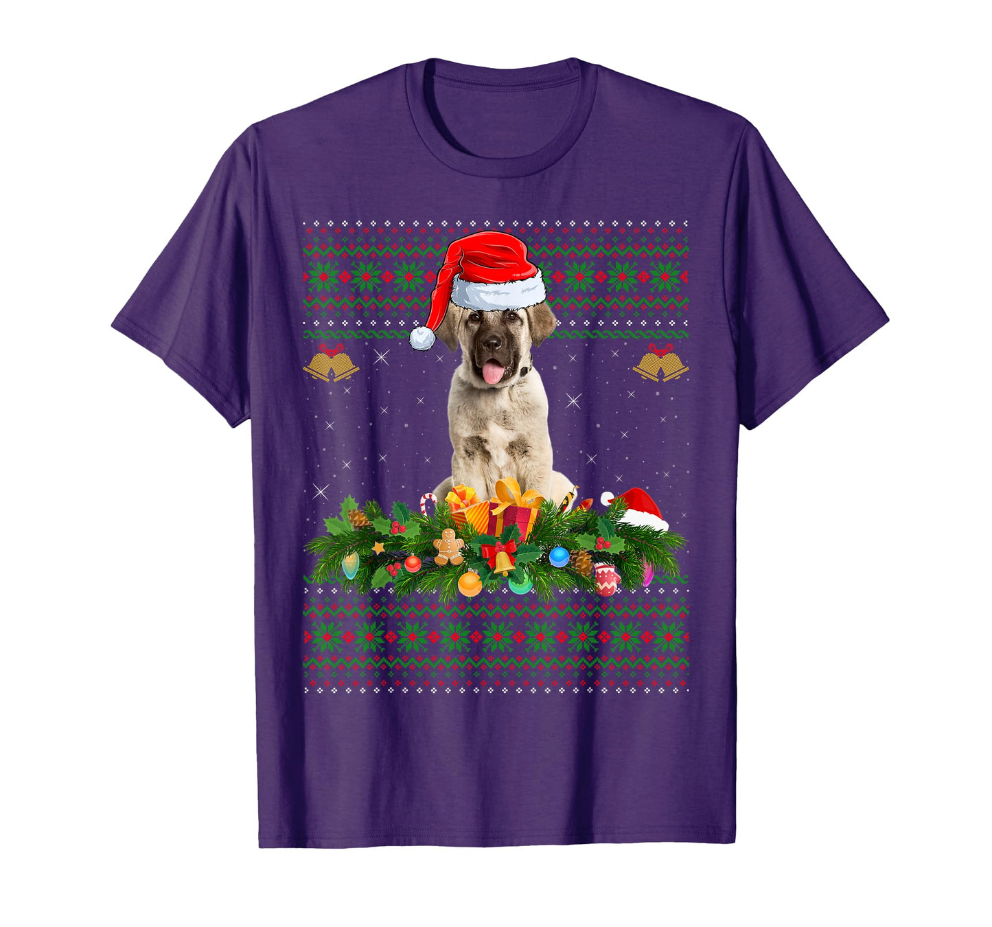 Anatolian Shepherd Dog Ugly Christmas Sweater Dog Lover Xmas T-Shirt