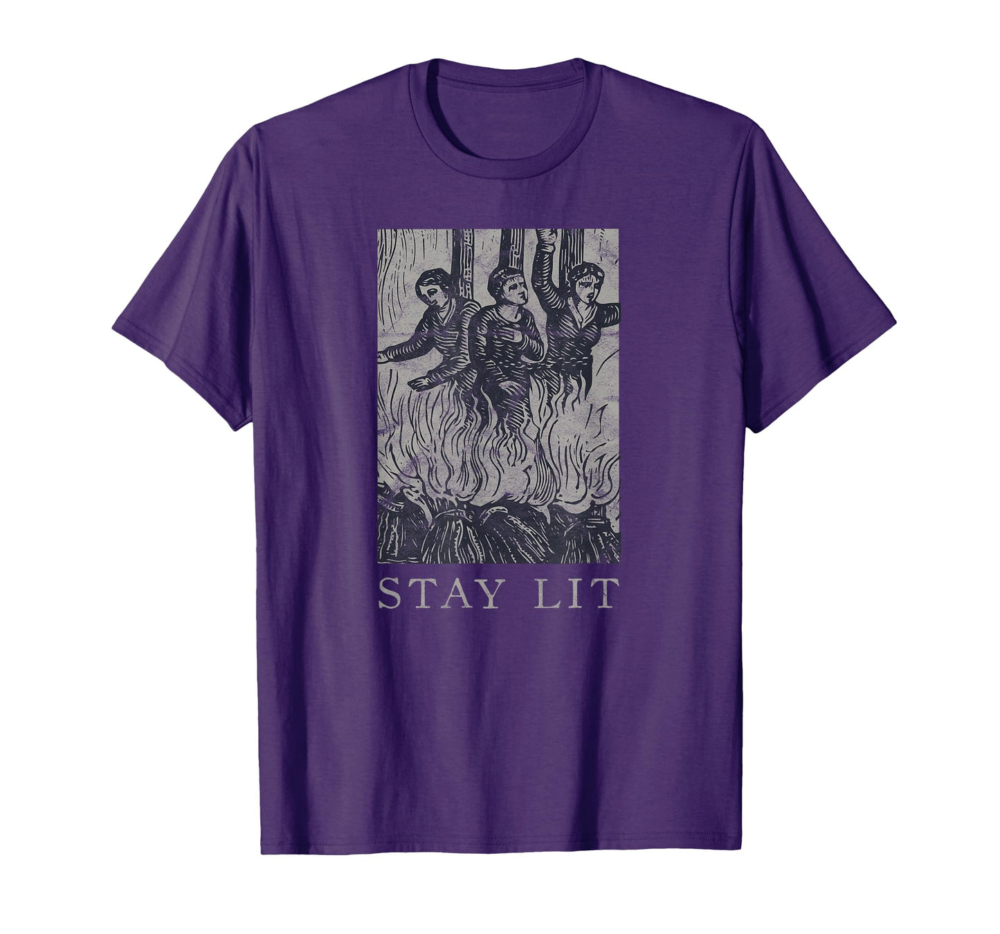 Occult Stay Lit Satan Devil Hell Unholy Antichrist Witch Short Sleeve T-Shirt