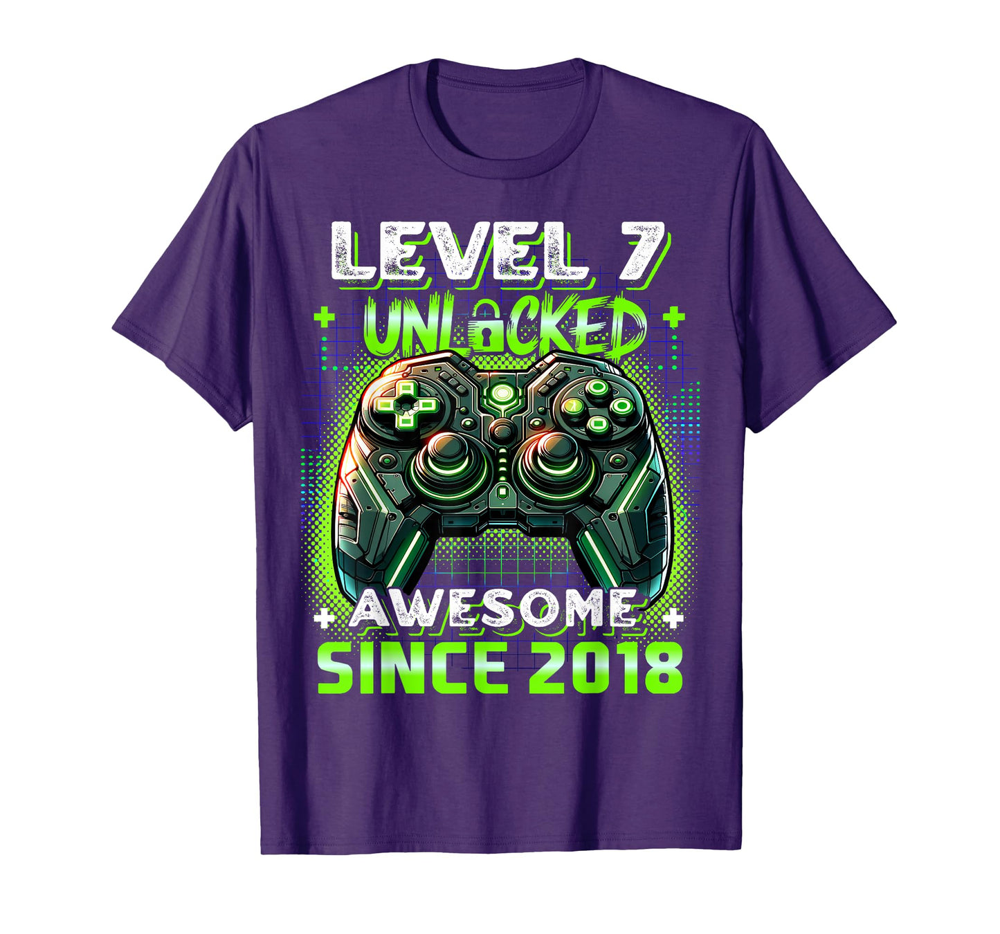 7th Birthday Boy Level 7 Gamer 7 Year Video Game Party T-Shirt