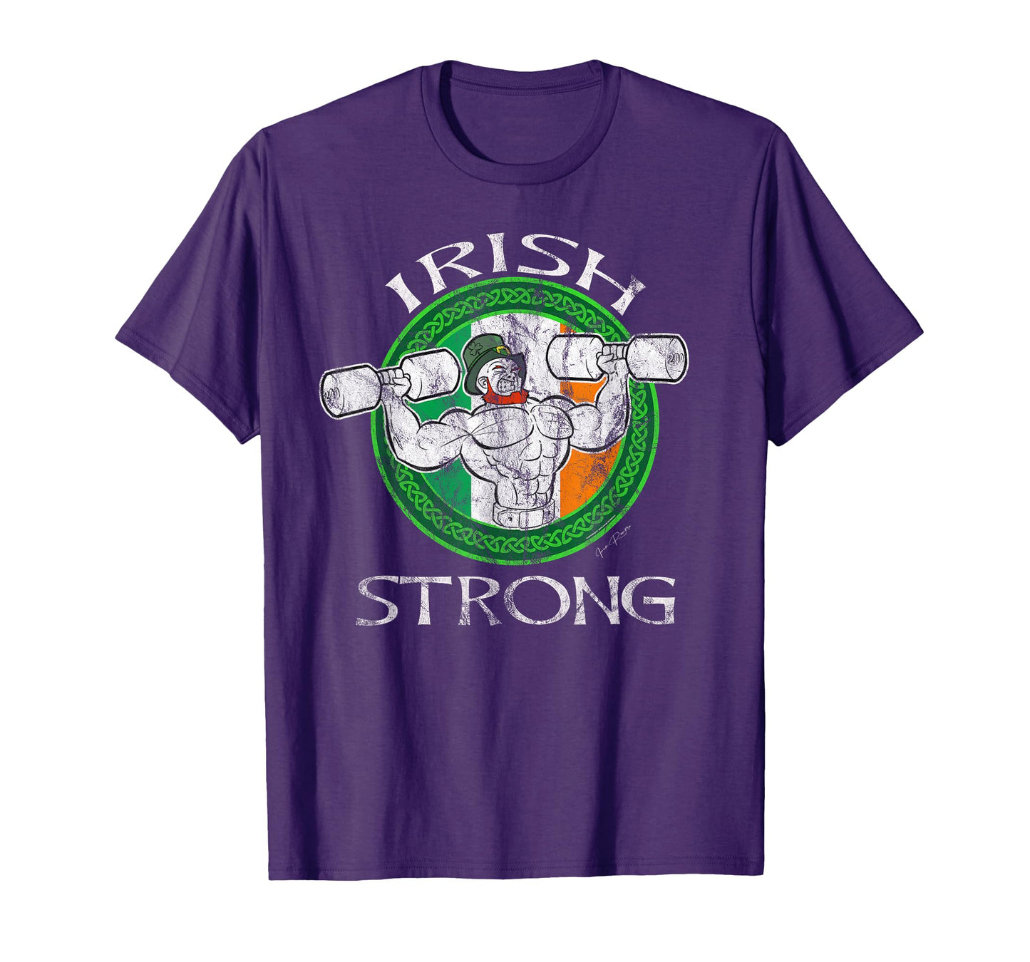 Strongman Powerlifting Irish funny Weightlifting Dad Gym T-Shirt