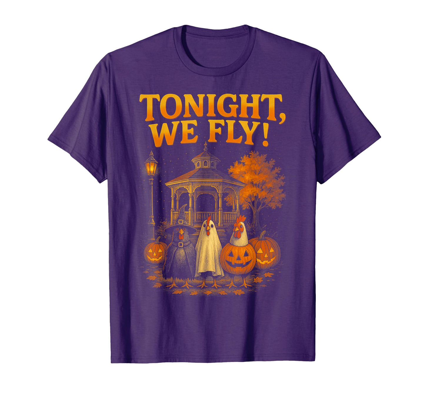 HUGvyn Tonight We Fly Halloween Spooky Chicken Ghost Gazebo T-Shirt
