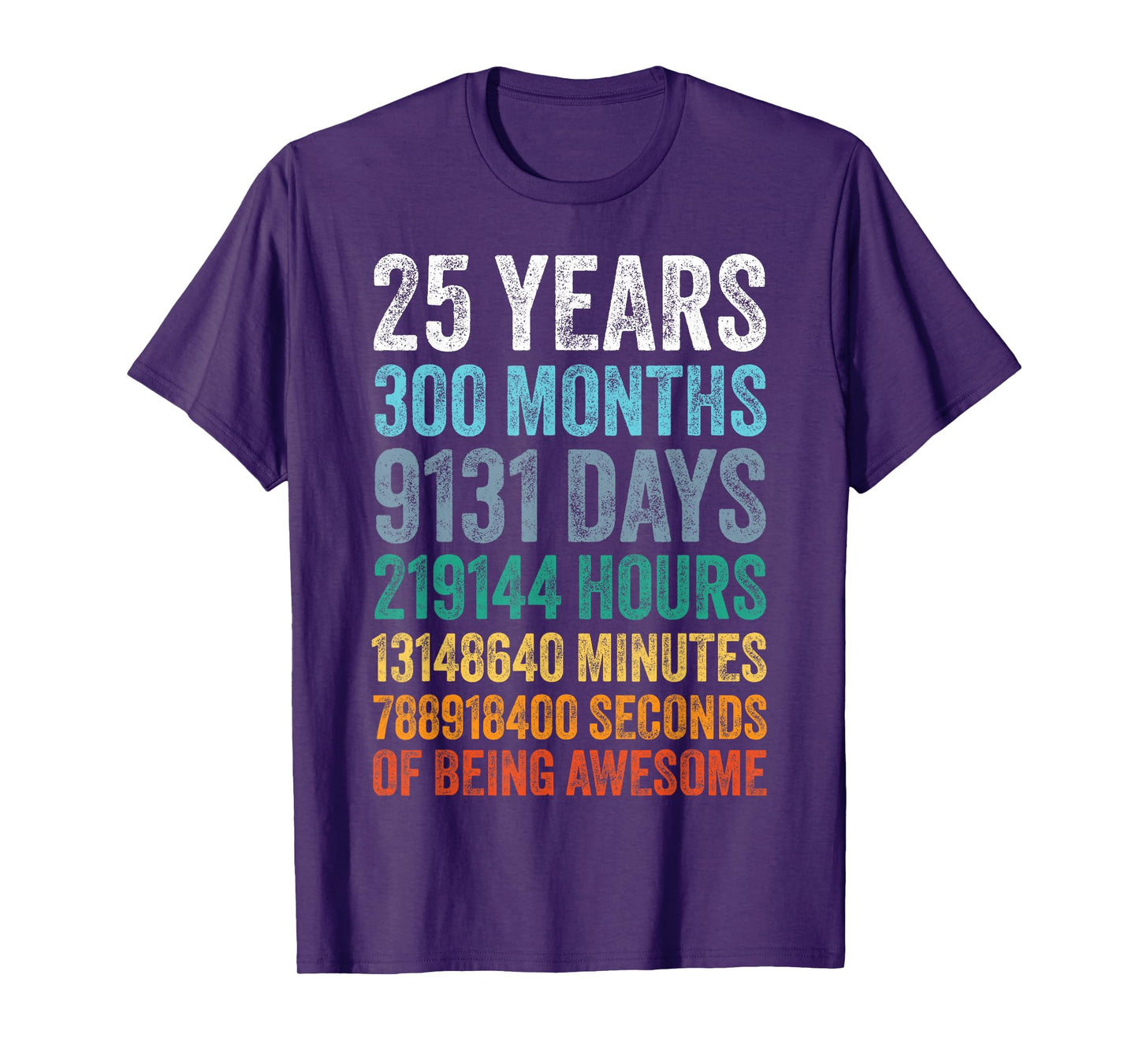 25th Birthday Decoration Men 25yr 25 Year Old Birthday T-Shirt