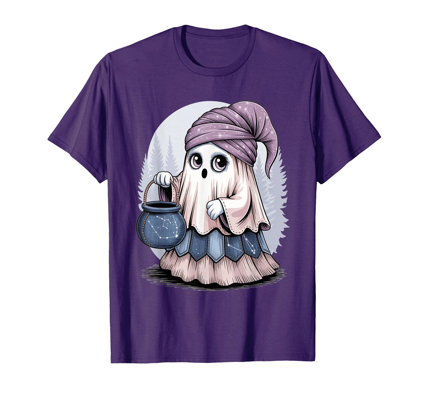 Halloween Ghost Forune Teller Tarot Cards Astrology Witchy T-Shirt