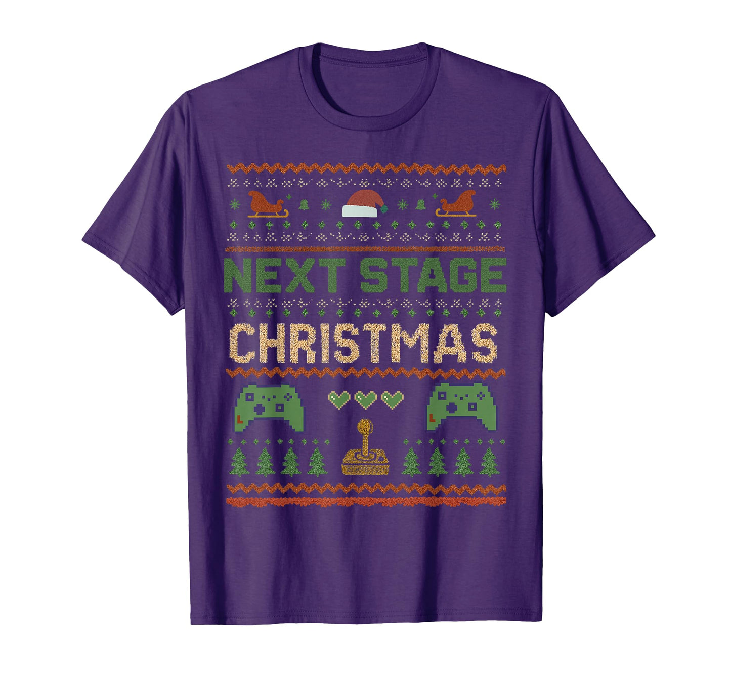 Next Stage Christmas Gaming Vintage Funny Gamer Xmas T-Shirt