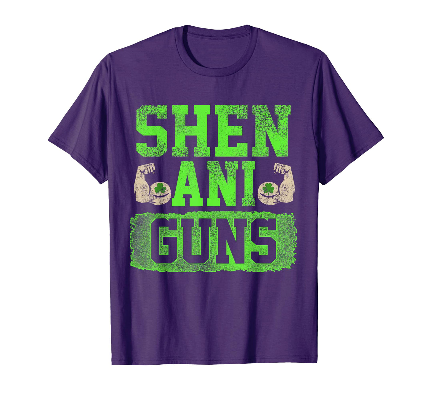 Funny Fitness Quote St Patricks Day Shenaniguns Gains Tshirt T-Shirt