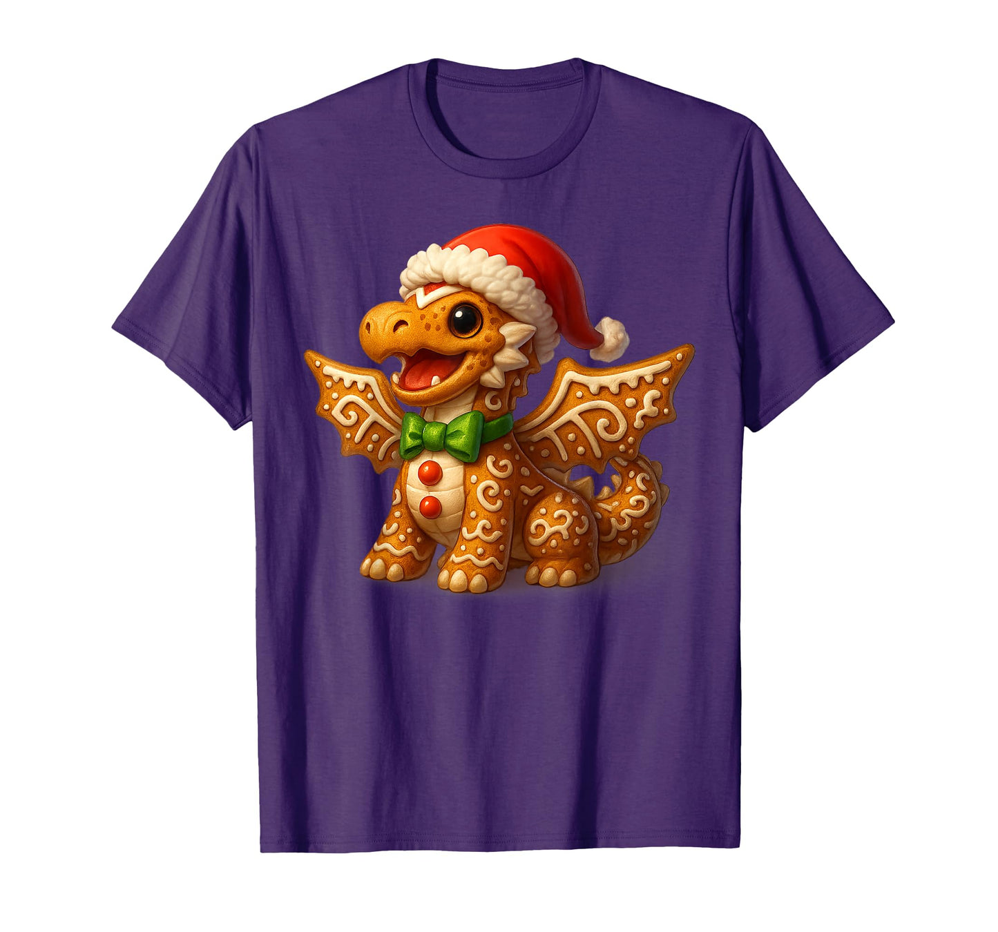 Funny Gingerbread Man Dragon Christmas Womens Mens Gifts T-Shirt