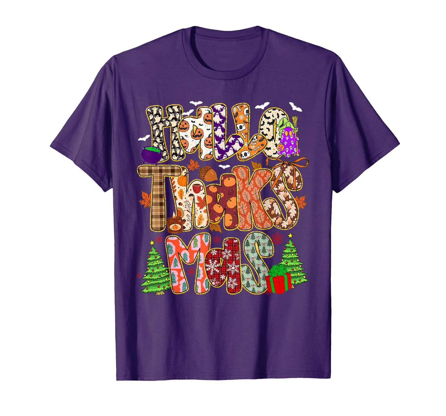 Gooses Halloween Thanksgiving Christmas Happy HalloThanksMas T-Shirt