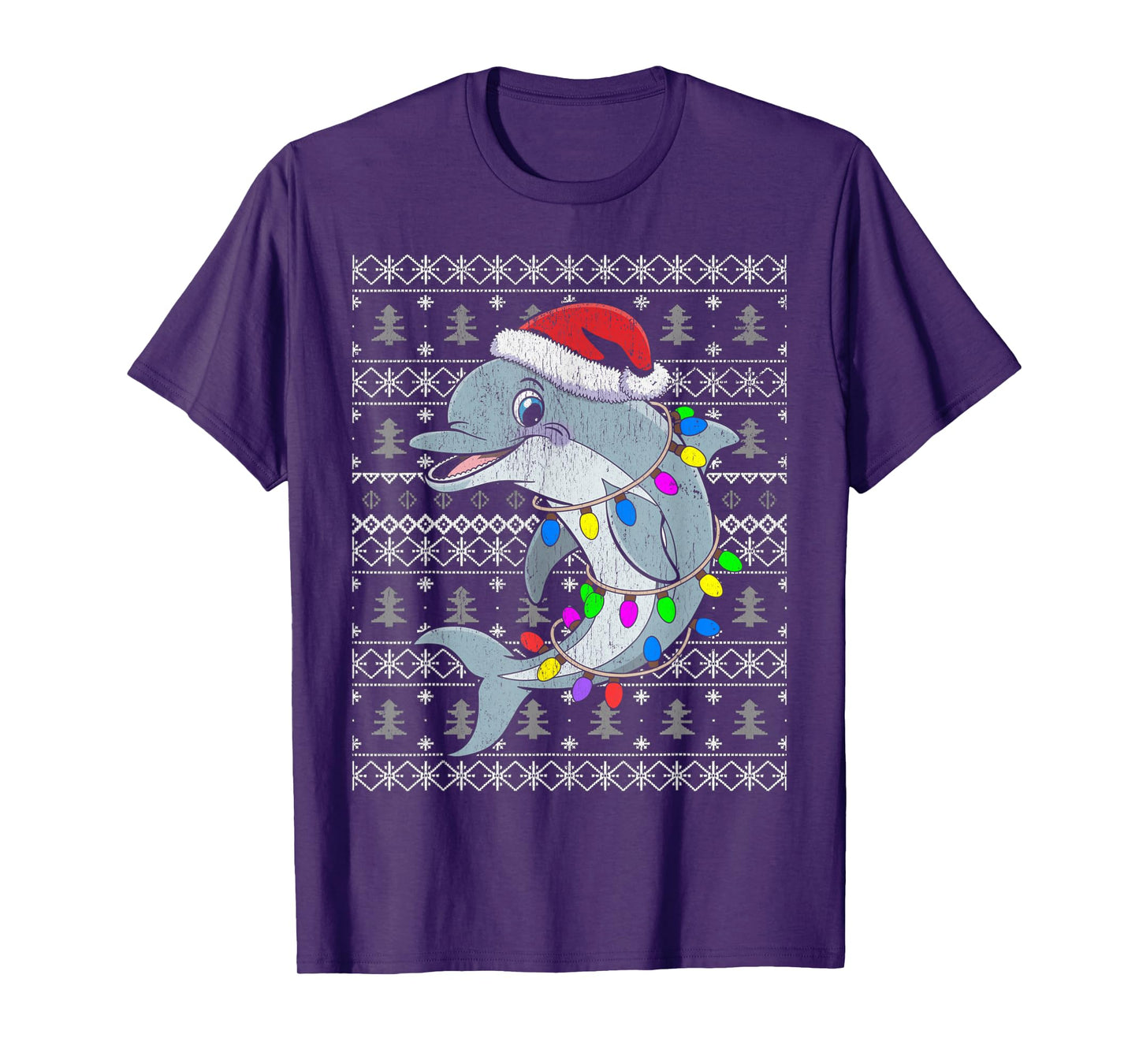 Funny Shark Santa Hat Ugly Christmas Sweater T-Shirt
