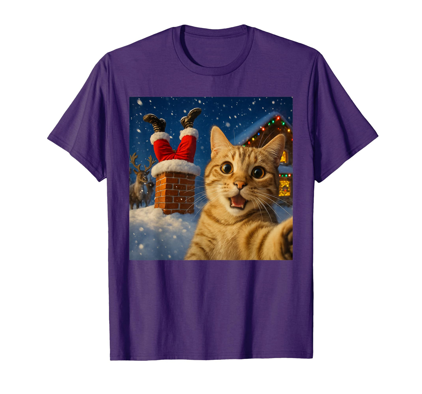 Funny Santa Claus Reindeer Christmas Holiday Meme T-Shirt