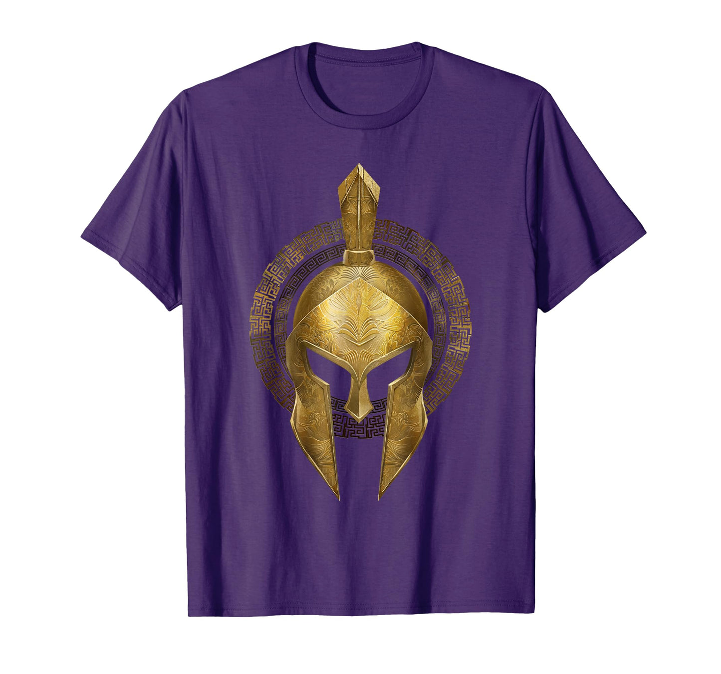 Spartan Helmet Warrior Gold Gladiator Sparta Greek Gym T-Shirt