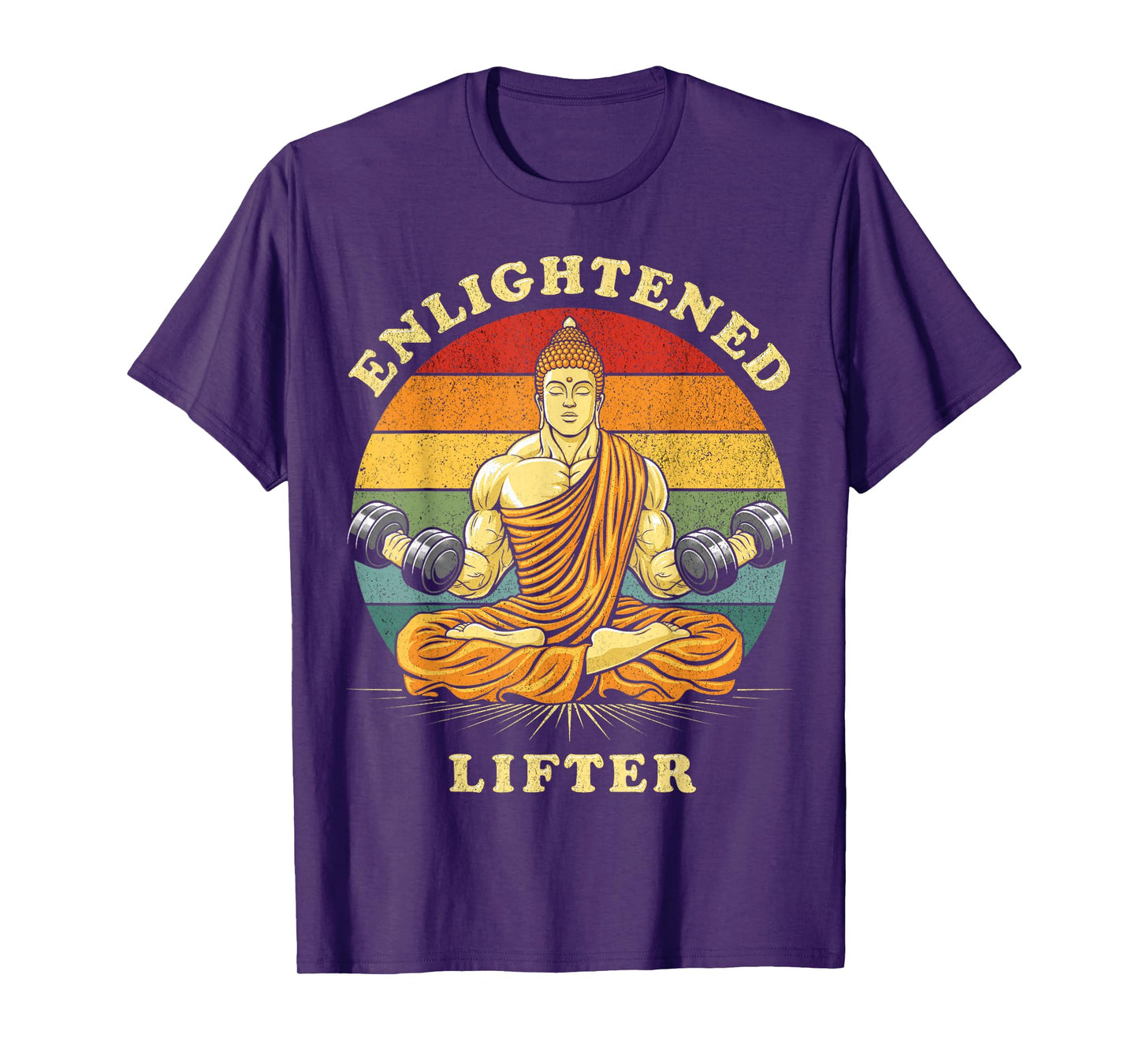 Enlightened Lifter Funny Workout Gym Weightlifting Lifting T-Shirt