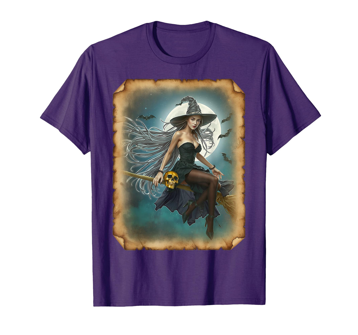 Hot Girl on T-Shirt for Men - Sexy Halloween Witch T-Shirt