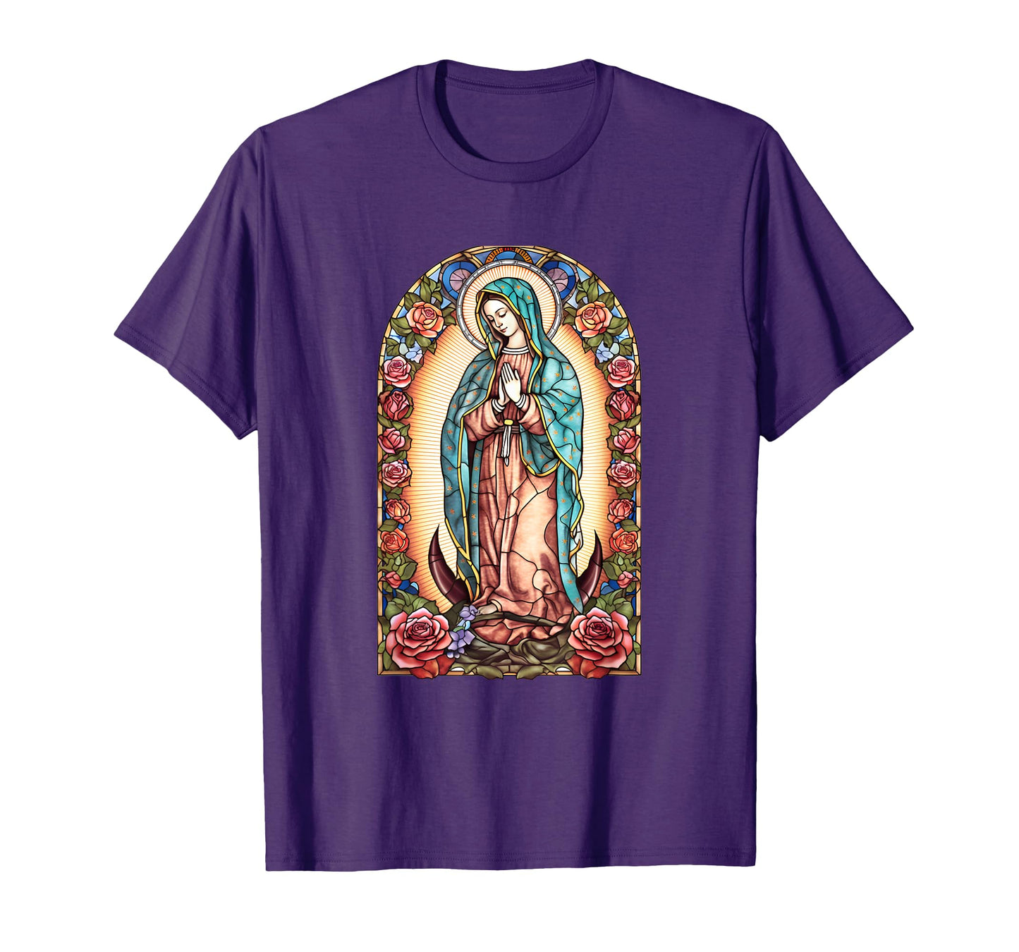 Virgin Mary Of Guadalupe Religious Graphic Women Catholic T-Shirt