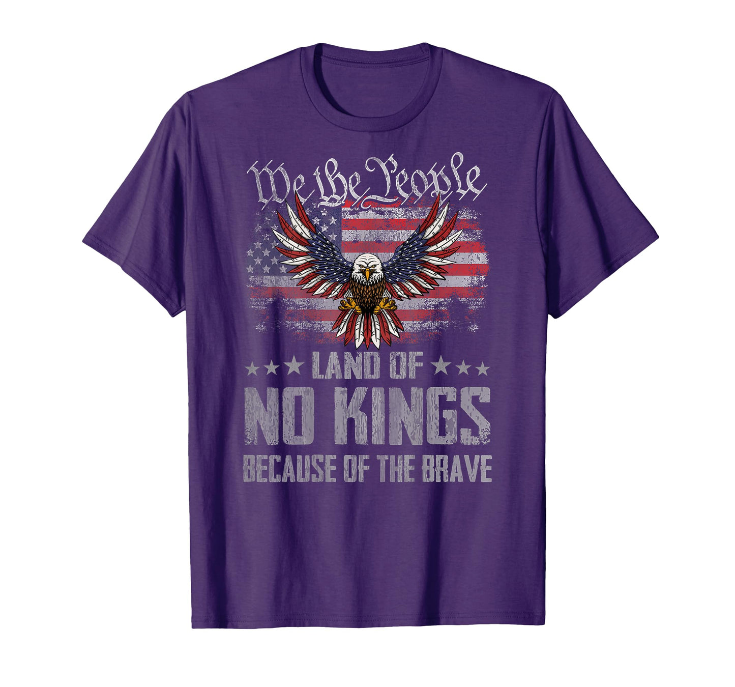 No Kings Shirt America Vintage Flag No Kings Day T-Shirt