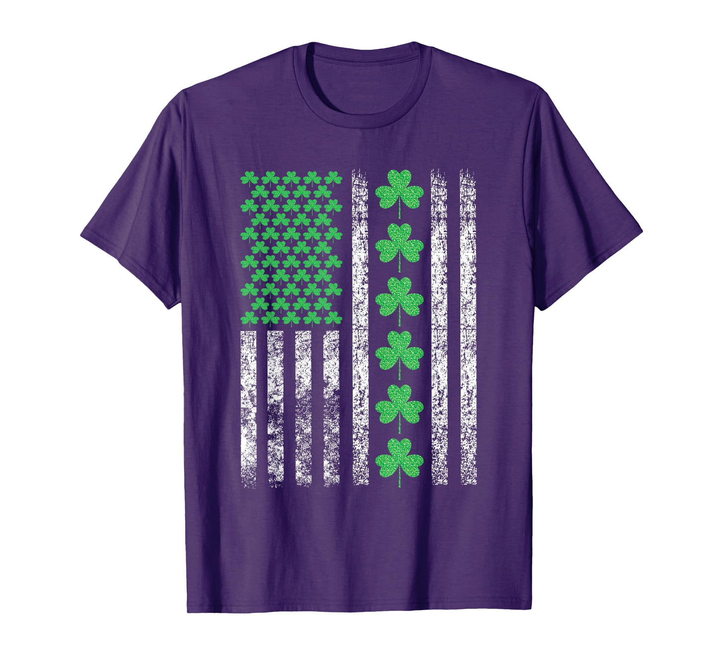 US American Irish Flag Shamrock Vintage St Patricks Day T-Shirt