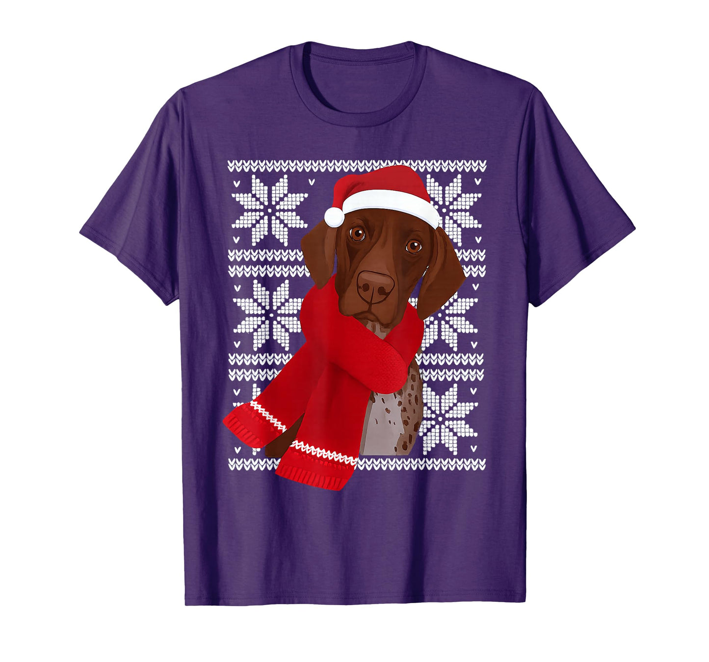 German Shorthaired Pointer Ugly Christmas Holiday Dog Lover T-Shirt