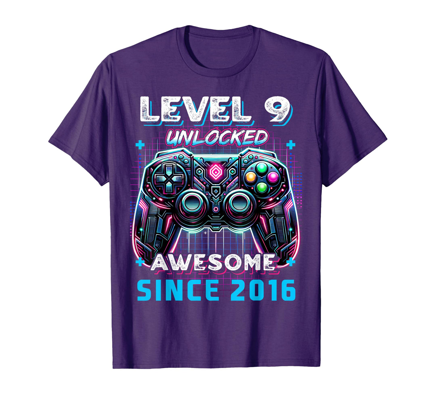 9th Birthday Boy Level 9 Gamer 9 Year Video Game Party T-Shirt