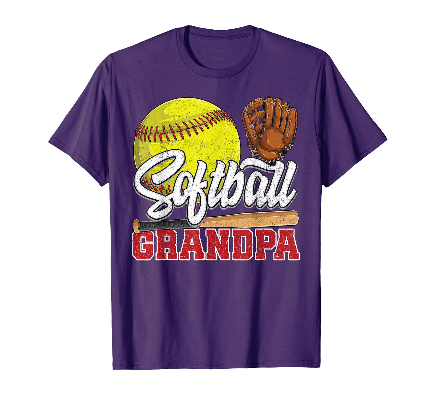 Softball Grandpa Softball Player Game Day Father's Day T-Shirt