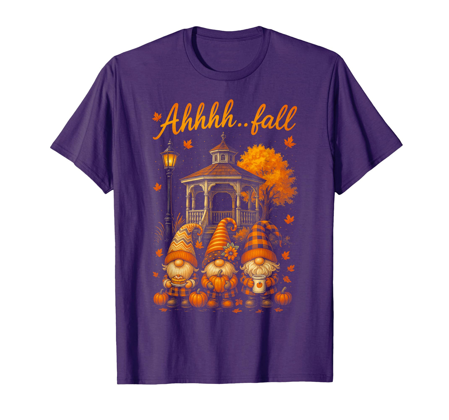 HUGvyn Ahhhh...Fall Season Pumpkin Gnome Autumn Thanksgiving T-Shirt