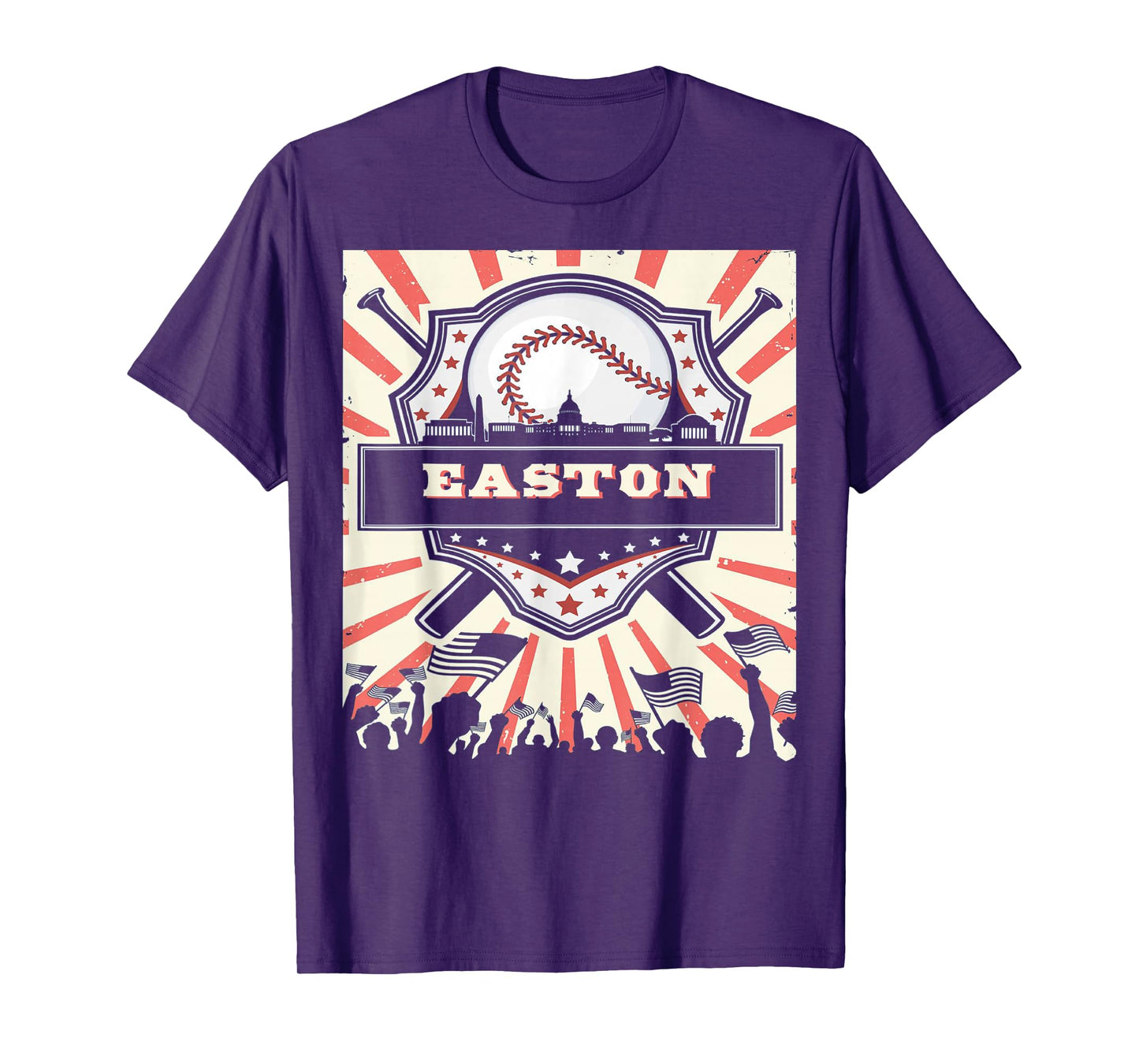 First name Easton Baseball for game day T-Shirt