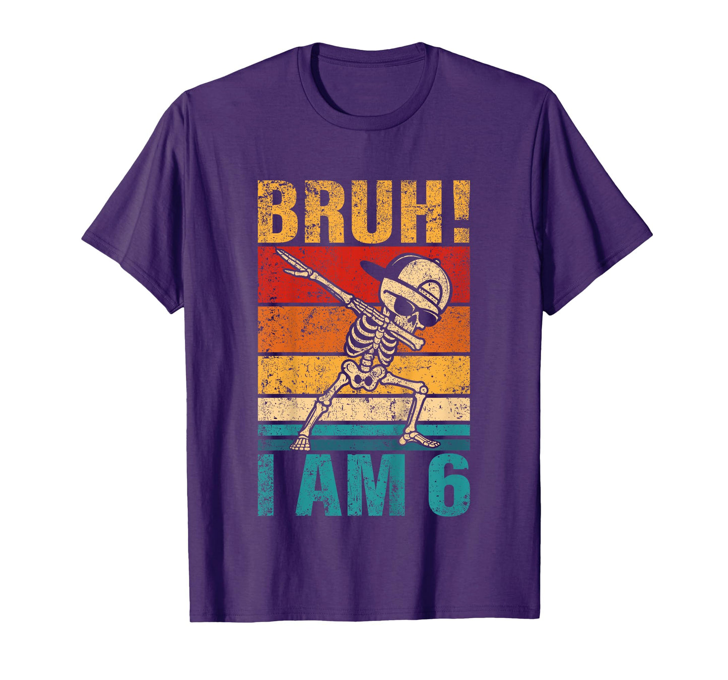 6 Year Old Birthday Dabbing Boy Bruh It's My 6th Birthday T-Shirt
