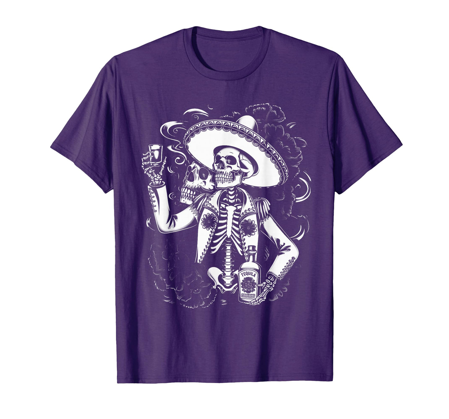 Mexico Vintage Skeleton Tequila Dia De Los Muertos Mexican T-Shirt